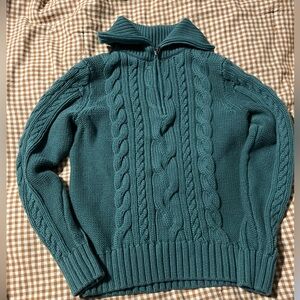 L.L bean cable knit sweater 100% cotton